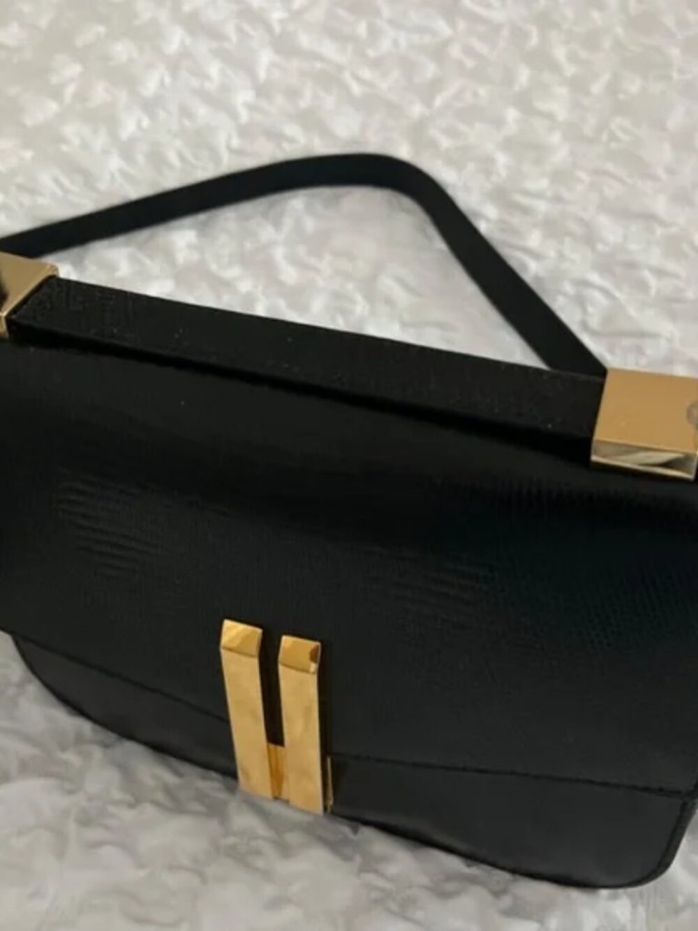 Demellier Vancouver crossbody bag (Authentic Croc) (black) - Picture 6 of 9